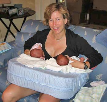 mom nursing twins
